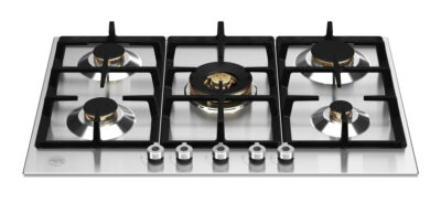 BERTAZZONI - Professional Series - 75cm Gas on Glass Hob with Central Wok - S/S