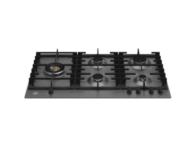 BERTAZZONI - Modern Series - 90cm Gas Hob with Lateral Dual Wok - Matt Black