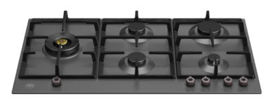 BERTAZZONI - Professional Series - 90cm Gas Hob with Lateral Dual Wok - Matt Black