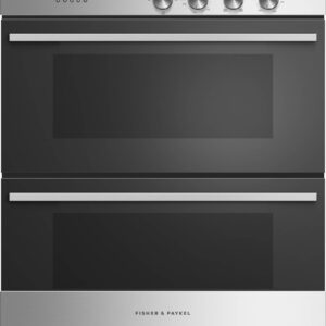 F&P BUILT UNDER DOUBLE OVEN - 60cm - Brushed S/S
