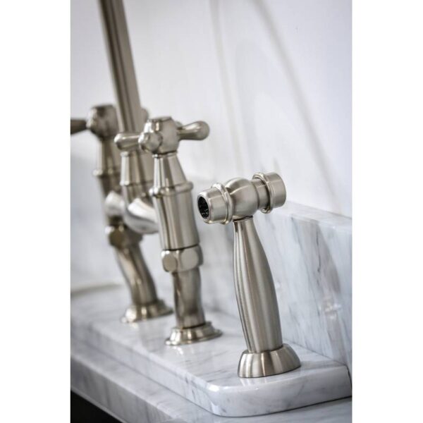 ABODE Langley Bridge Mixer With Independent Handspray - Pewter - Image 3