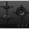 F&P 60cm GAS ON GLASS HOB - NG - Black Glass