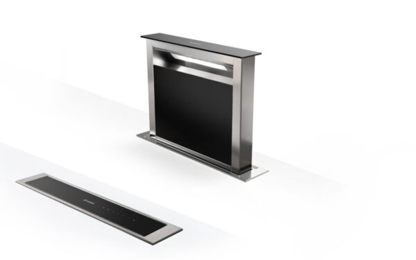 FABER Fabula Plus Downdraft Hood - 90/60cm - S/S & Black or White Glass - Image 3