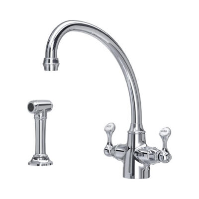 P & R 4350 Etruscan Monobloc Sink Mixer with Rinse
