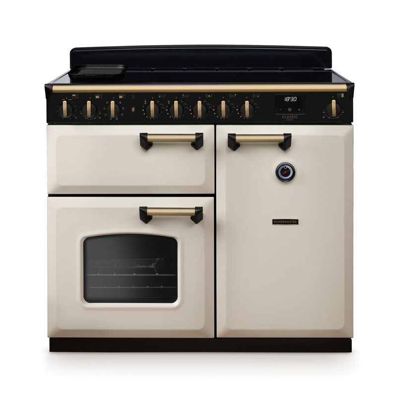 RANGEMASTER CLASSIC DELUXE 100 - Antique Brass Trim - Induction - Image 3