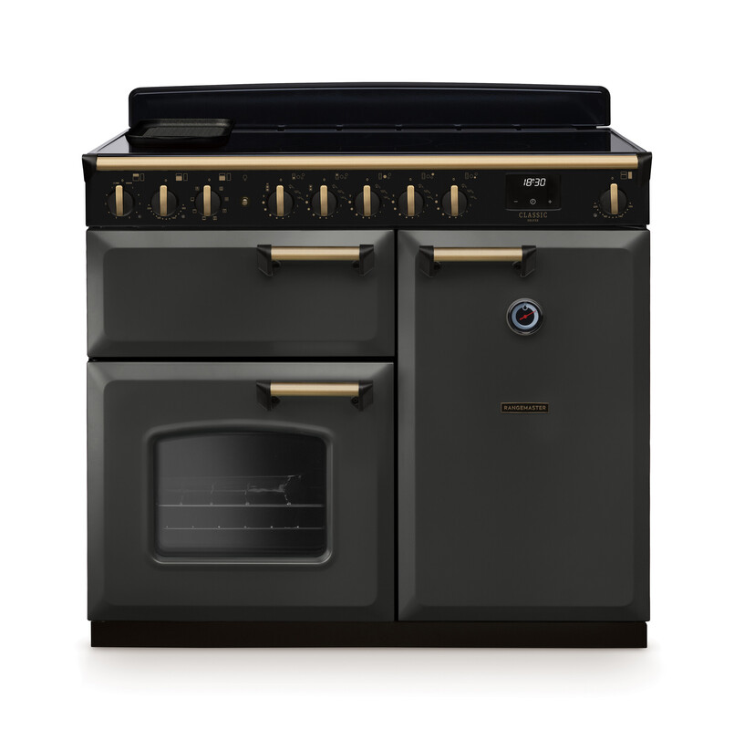 RANGEMASTER CLASSIC DELUXE 100 - Antique Brass Trim - Induction
