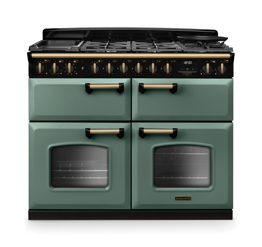 RANGEMASTER CLASSIC DELUXE 110 - Antique Brass Trim - Dual Fuel - Image 4