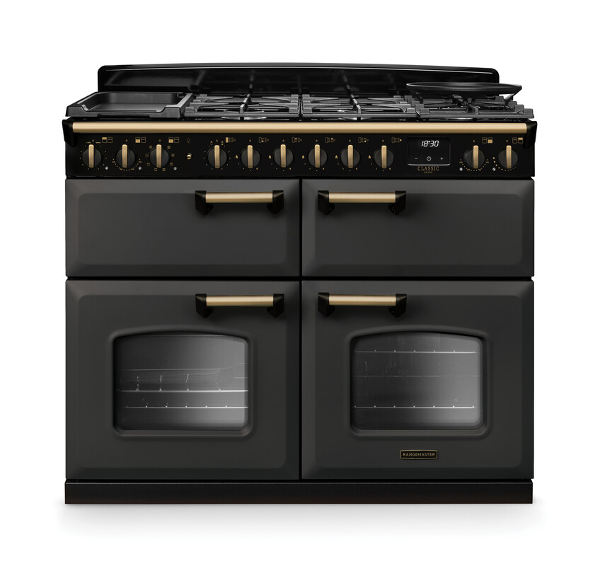 RANGEMASTER CLASSIC DELUXE 110 - Antique Brass Trim - Dual Fuel - Image 5