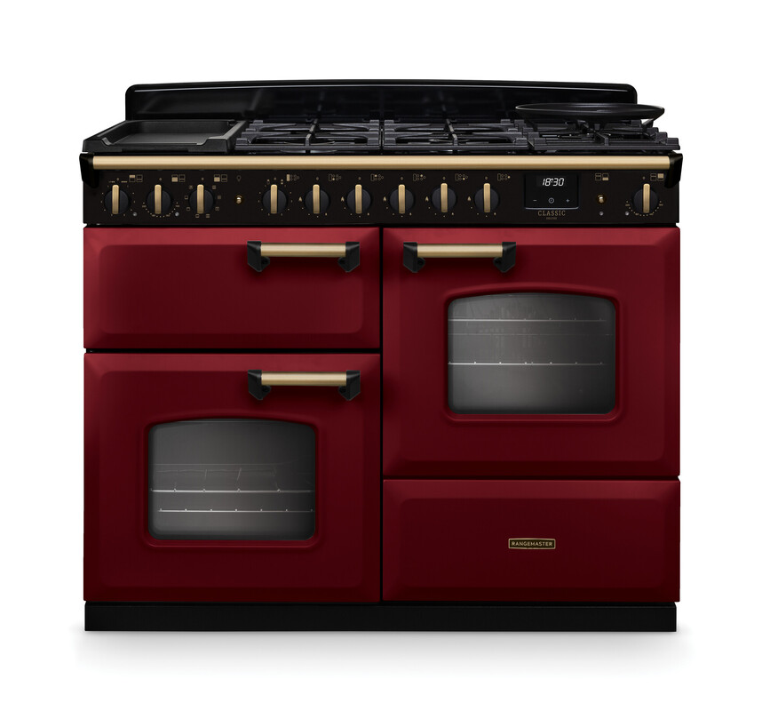 RANGEMASTER CLASSIC DELUXE 110 OC - Antique Brass Trim - Dual Fuel - Image 7