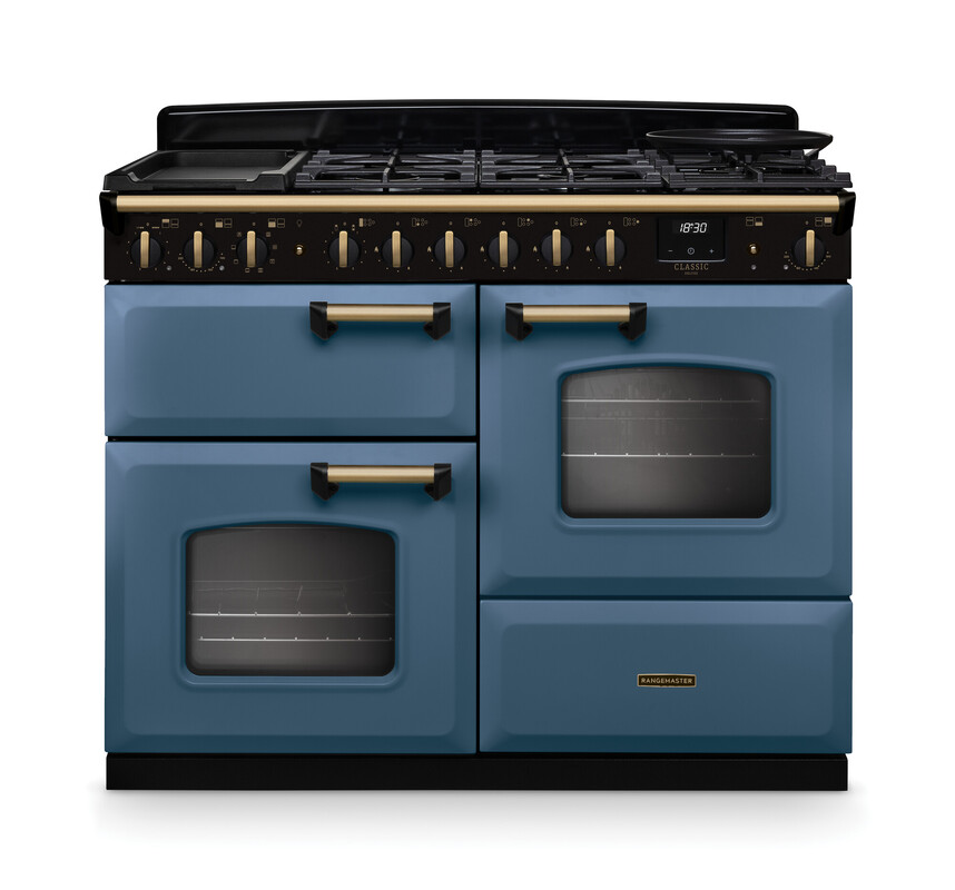 RANGEMASTER CLASSIC DELUXE 110 OC - Antique Brass Trim - Dual Fuel