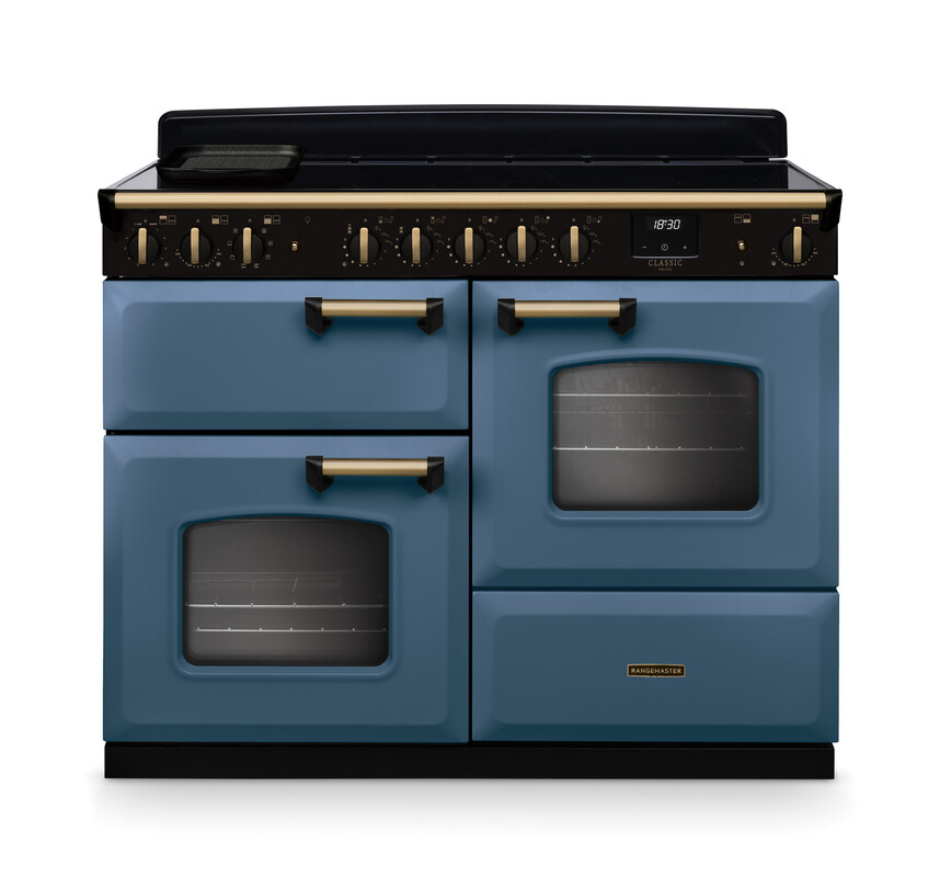 RANGEMASTER CLASSIC DELUXE 110 OC - Antique Brass Trim - Induction - Image 6