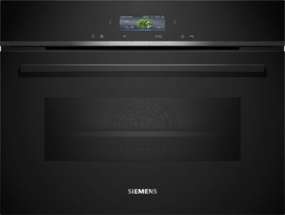 SIEMENS iQ700 BUILT-IN 45cm COMPACT OVEN WITH MW - Black