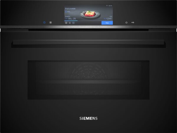 SIEMENS iQ700 BUILT-IN COMPACT MF OVEN WITH M/W - Black