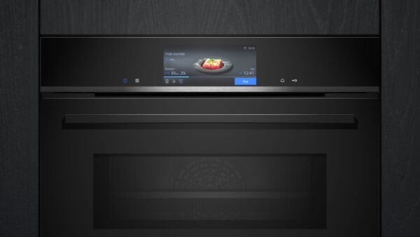 SIEMENS iQ700 BUILT-IN COMPACT MF OVEN WITH M/W - Black - Image 2