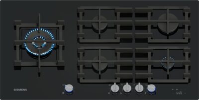 SIEMENS iQ700 90cm GAS HOB - Black Tempered Glass
