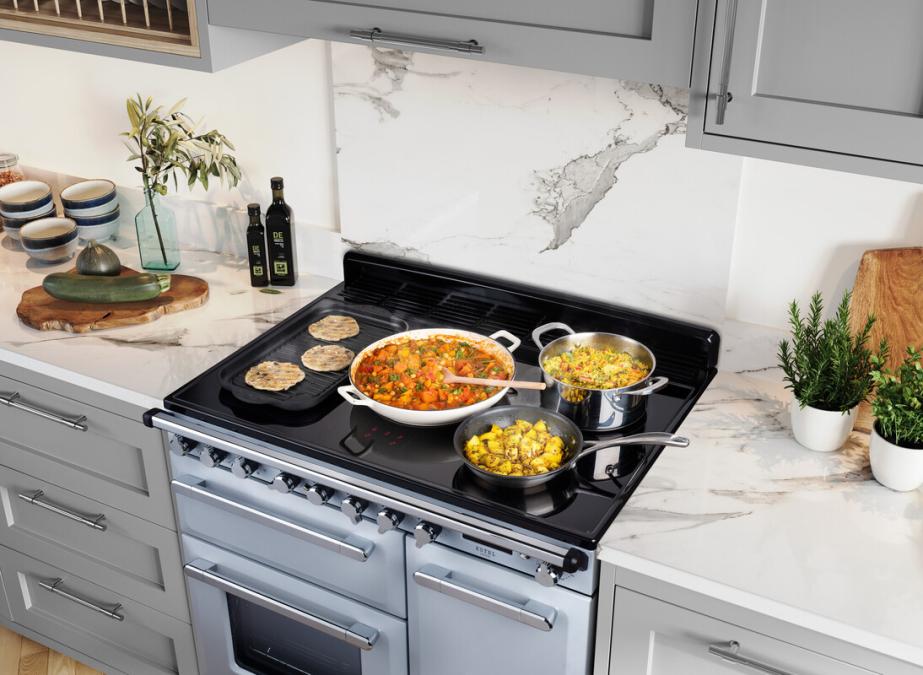 RANGEMASTER ESTEL DELUXE 100 - Brass Trim - Induction - Image 9