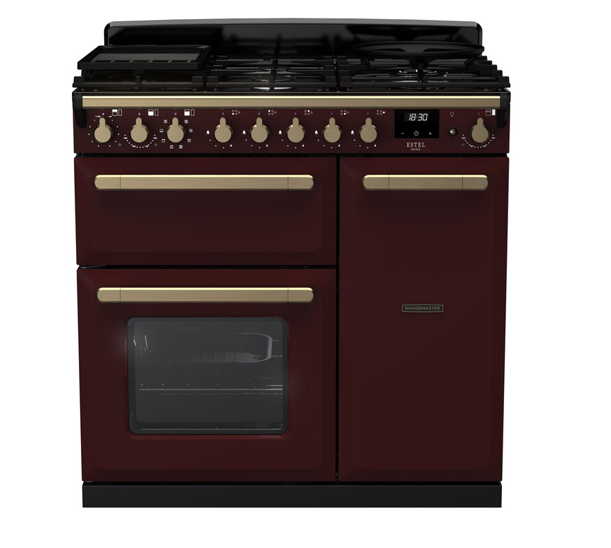 RANGEMASTER ESTEL DELUXE 90 - Brass Trim - Dual Fuel - Image 2