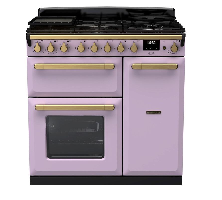 RANGEMASTER ESTEL DELUXE 90 - Brass Trim - Dual Fuel - Image 4