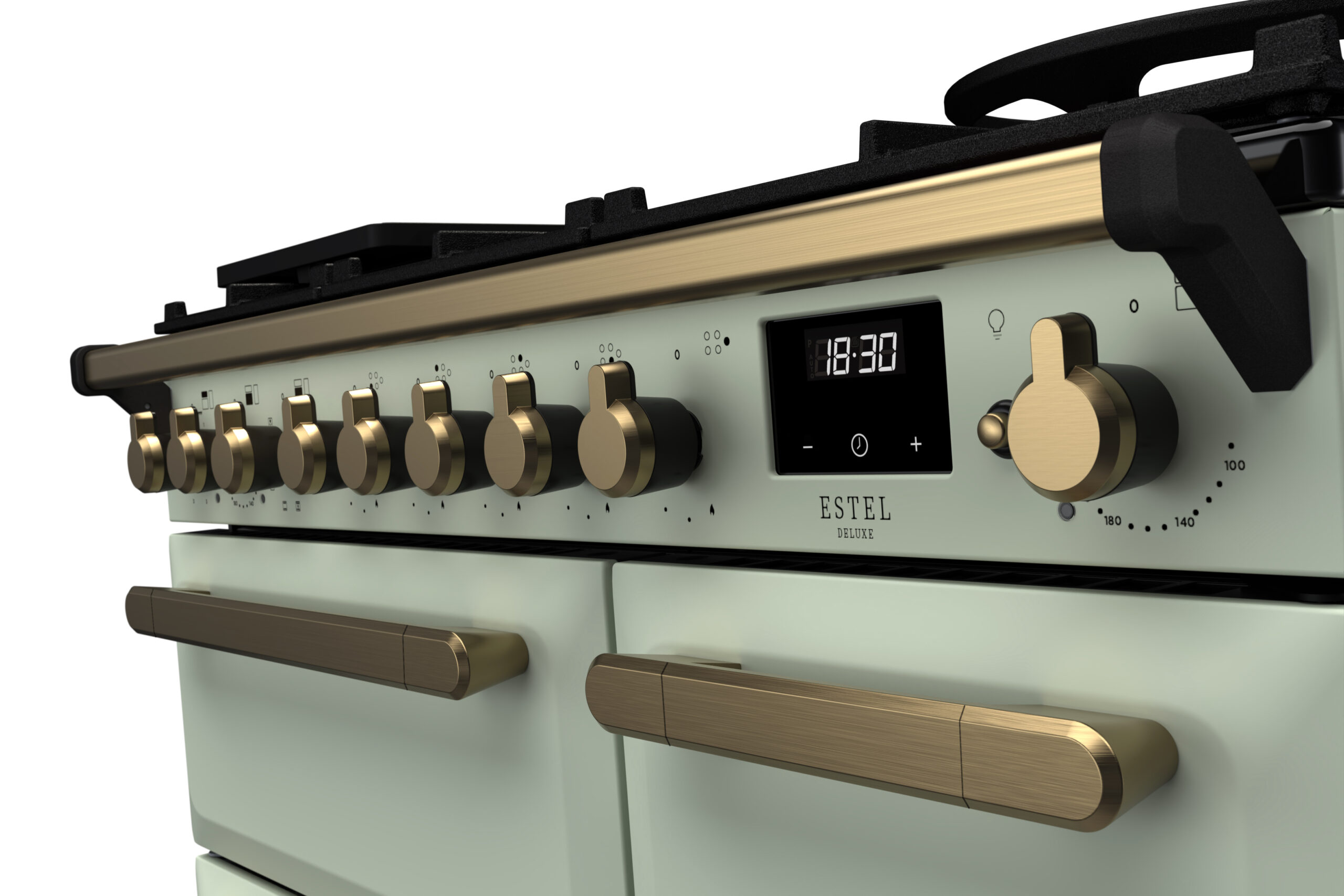 RANGEMASTER ESTEL DELUXE 90 - Brass Trim - Dual Fuel - Image 16
