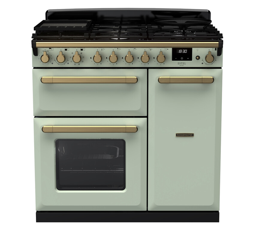 RANGEMASTER ESTEL DELUXE 90 - Brass Trim - Dual Fuel - Image 5