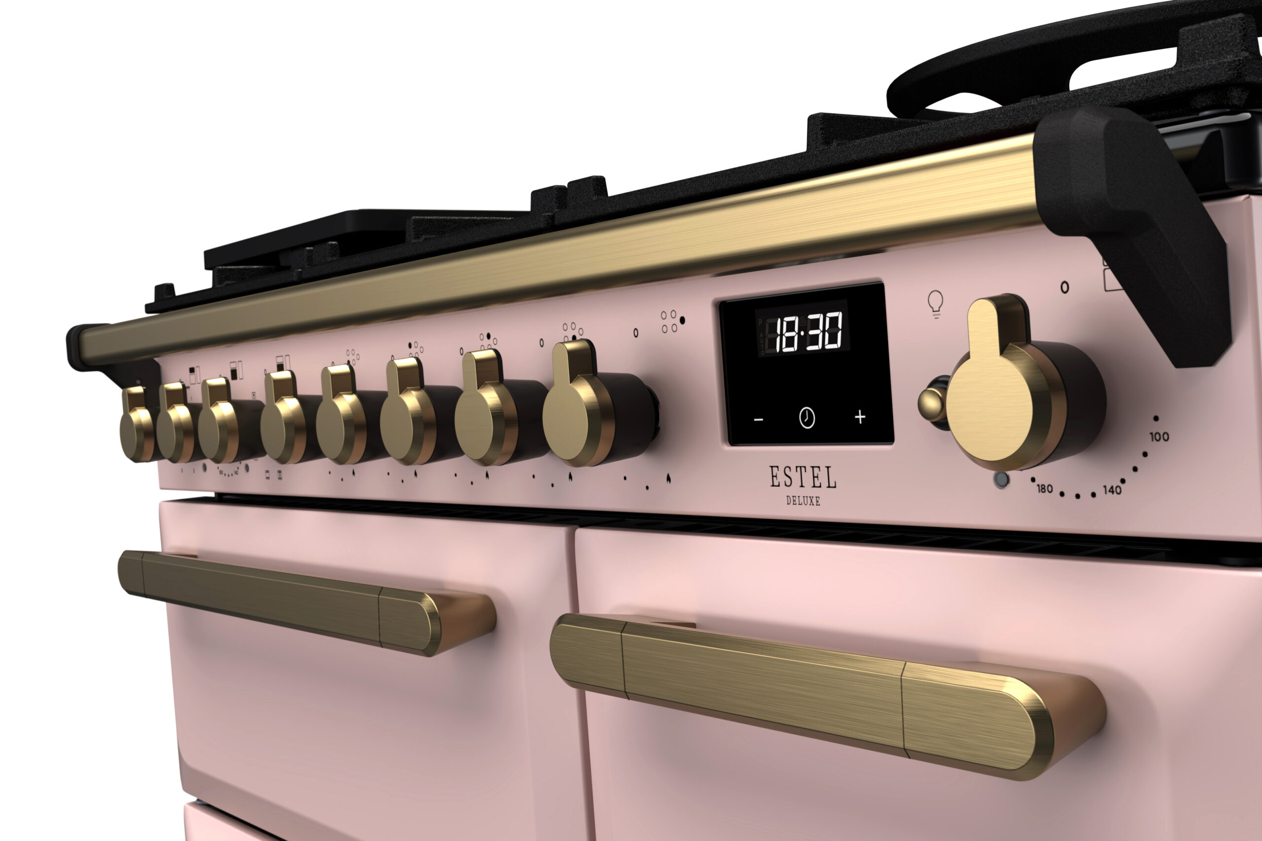 RANGEMASTER ESTEL DELUXE 90 - Brass Trim - Dual Fuel - Image 14