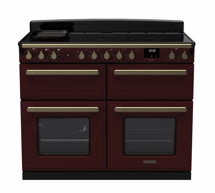 RANGEMASTER ESTEL DELUXE 110 BC - Antique Brass Trim - Induction - Image 4