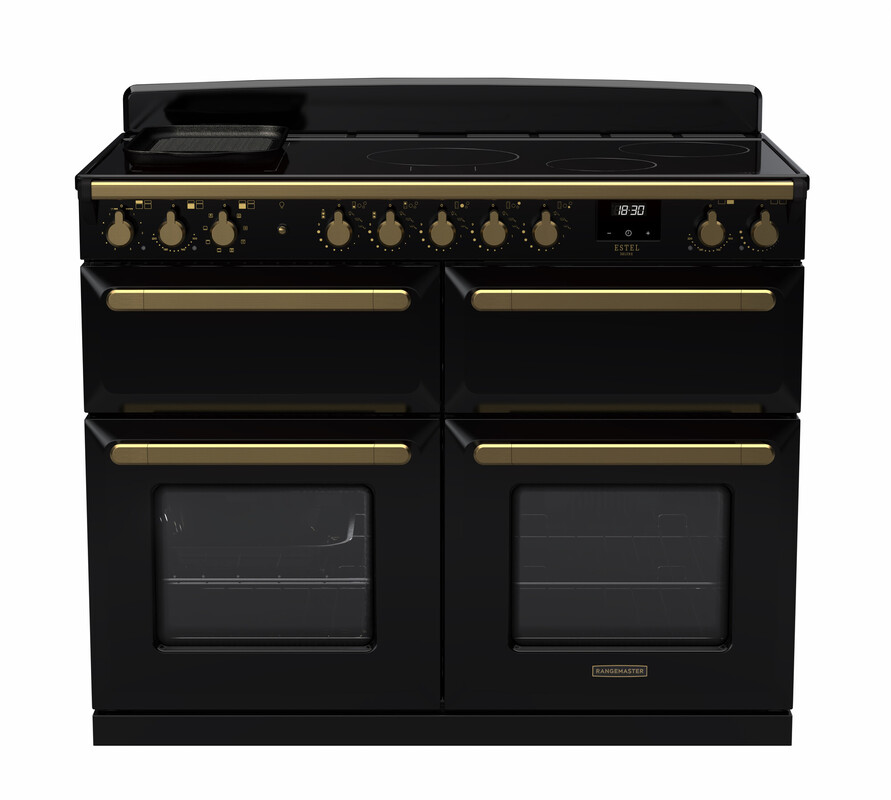 RANGEMASTER ESTEL DELUXE 110 BC - Antique Brass Trim - Induction - Image 2