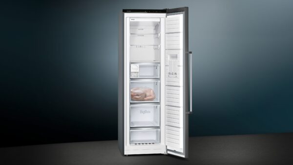 SIEMENS iQ500 FREESTANDING FREEZER - Brushed Black Steel - Image 4