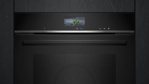 SIEMENS iQ700 BUILT-IN PYROLYTIC OVEN WITH STEAM - Black - Image 2