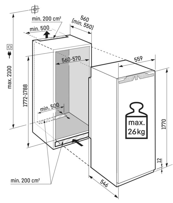 LIEBHERR BUILT-IN FRIDGE - Image 3