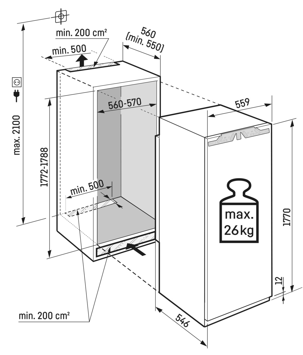 LIEBHERR BUILT-IN FRIDGE WITH EASYFRESH - Image 3