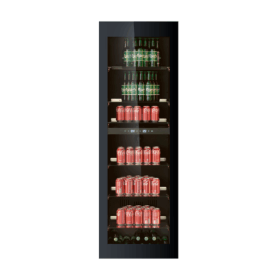 KA-BV96B-TO Single Zone Beverage Fridge - Black Glass