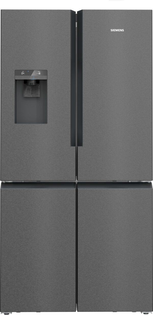 SIEMENS iQ700 FRENCH DOOR FRIDGE FREEZER - Brushed Black Steel