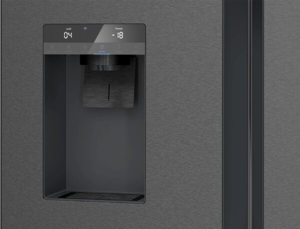 SIEMENS iQ700 FRENCH DOOR FRIDGE FREEZER - Brushed Black Steel - Image 3