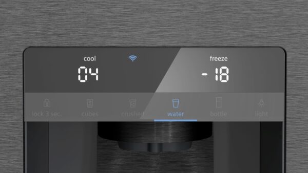 SIEMENS iQ700 FRENCH DOOR FRIDGE FREEZER - Brushed Black Steel - Image 4