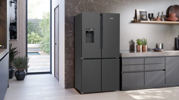 SIEMENS iQ700 FRENCH DOOR FRIDGE FREEZER - Brushed Black Steel - Image 8
