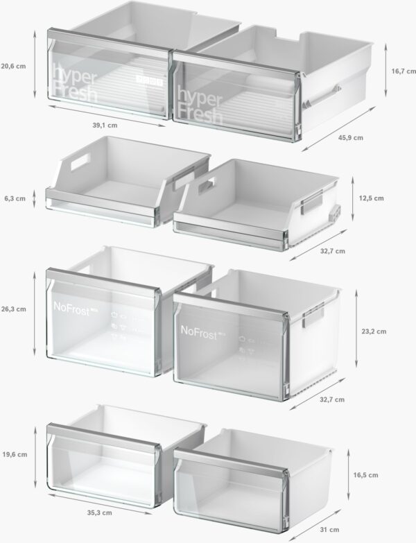 SIEMENS iQ700 FRENCH DOOR FRIDGE FREEZER - Brushed Black Steel - Image 10