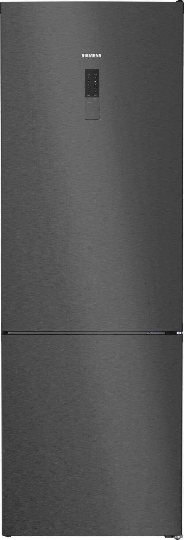SIEMENS iQ300 FREESTANDING FRIDGE FREEZER - Black Steel