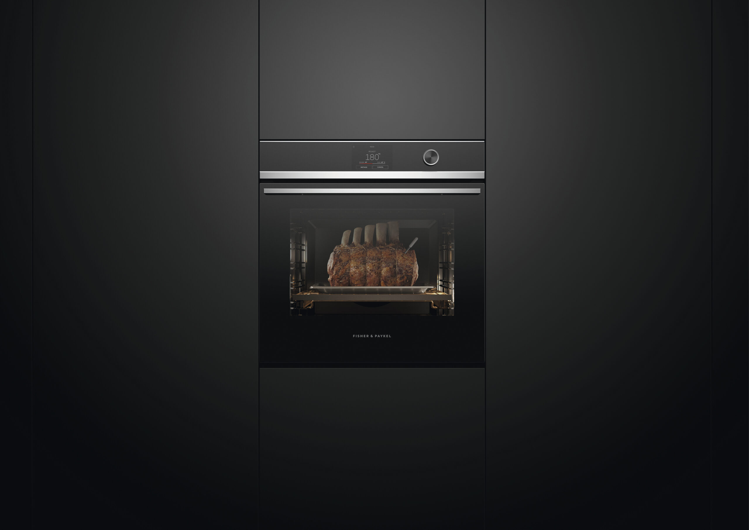 F&P SERIES 9, BUILT-IN CONTEMPORARY PYROLYTIC OVEN, 60cm - S/S - Image 3