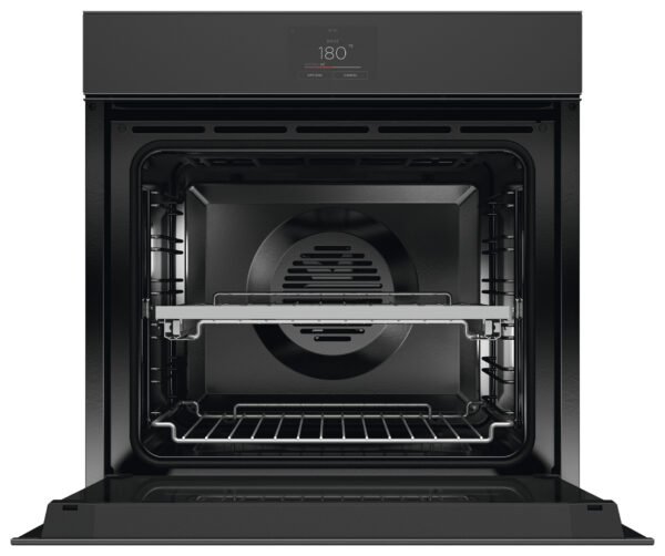 F&P SERIES 9, BUILT-IN HANDLELESS PYRO OVEN, 60cm - 16 Function - Black Glass - Image 2