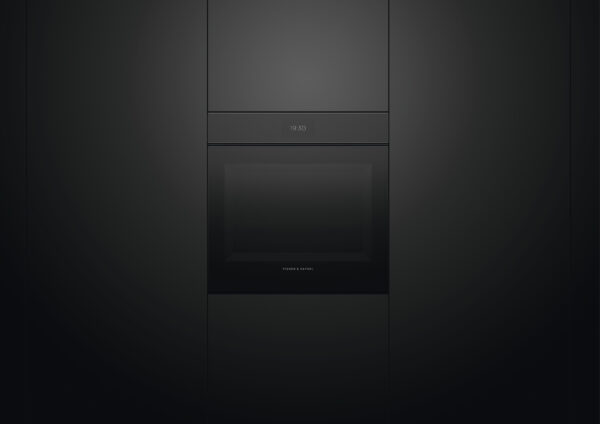 F&P SERIES 9, BUILT-IN HANDLELESS PYRO OVEN, 60cm - 16 Function - Black Glass - Image 3