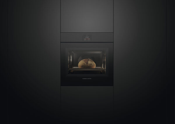 F&P SERIES 9, BUILT-IN HANDLELESS PYRO OVEN, 60cm - 16 Function - Black Glass - Image 8