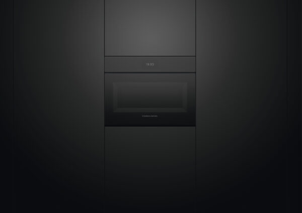 F&P SERIES 9, BUILT-IN HANDLELESS COMPACT COMBI-MICROWAVE OVEN, 60cm - Black Glass - Image 5