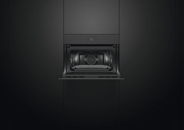 F&P SERIES 9, BUILT-IN HANDLELESS COMPACT COMBI-MICROWAVE OVEN, 60cm - Black Glass - Image 6