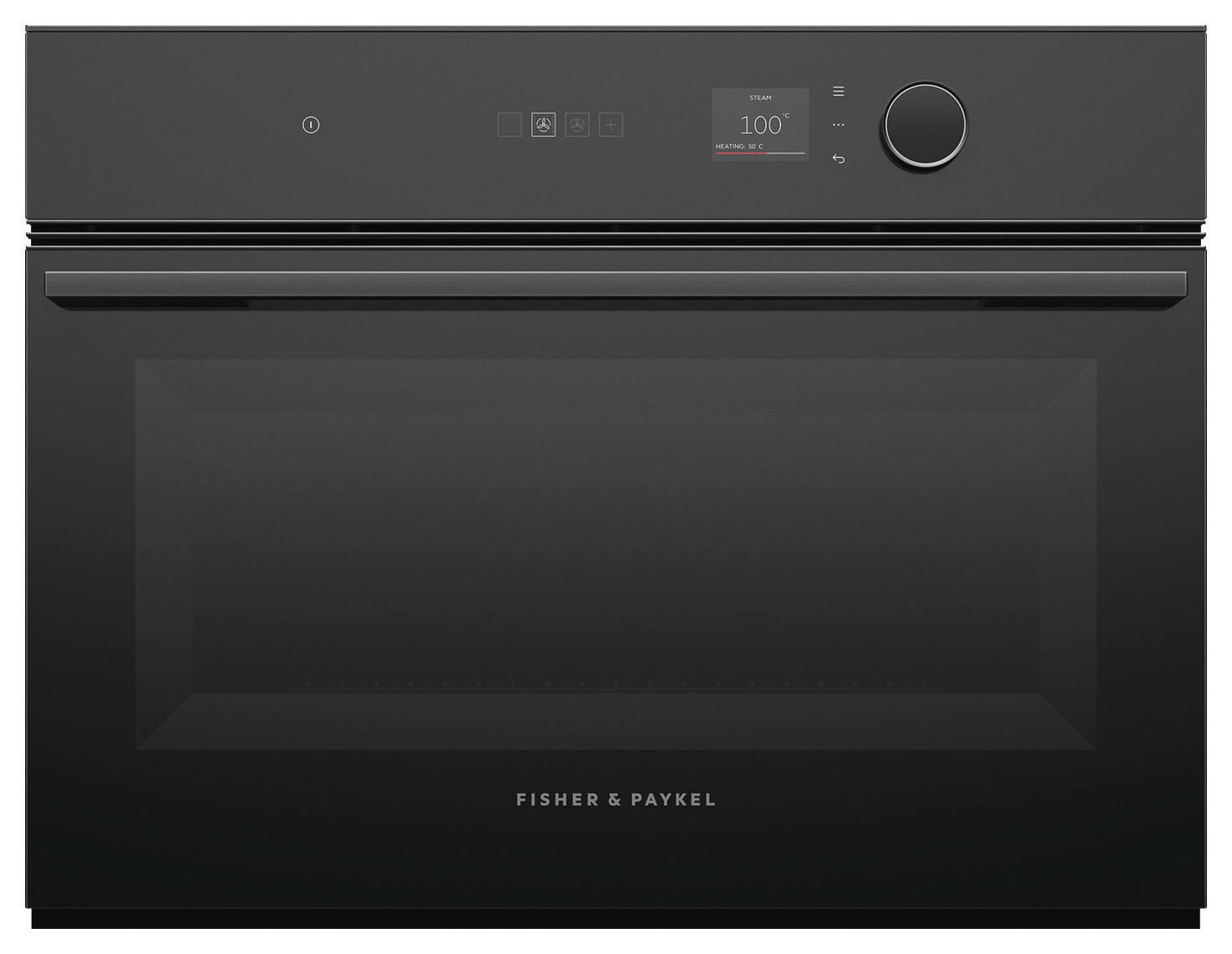 F&P SERIES 7, BUILT-IN MINIMAL COMPACT COMBI-STEAM OVEN, 60cm - Black Glass