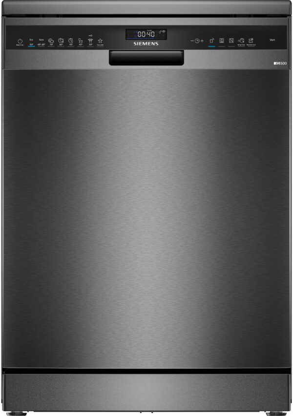 SIEMENS iQ500 FREESTANDING 60cm DISHWASHER - Brushed Black Steel