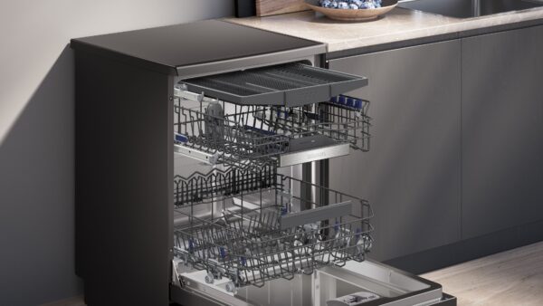 SIEMENS iQ500 FREESTANDING 60cm DISHWASHER - Brushed Black Steel - Image 12