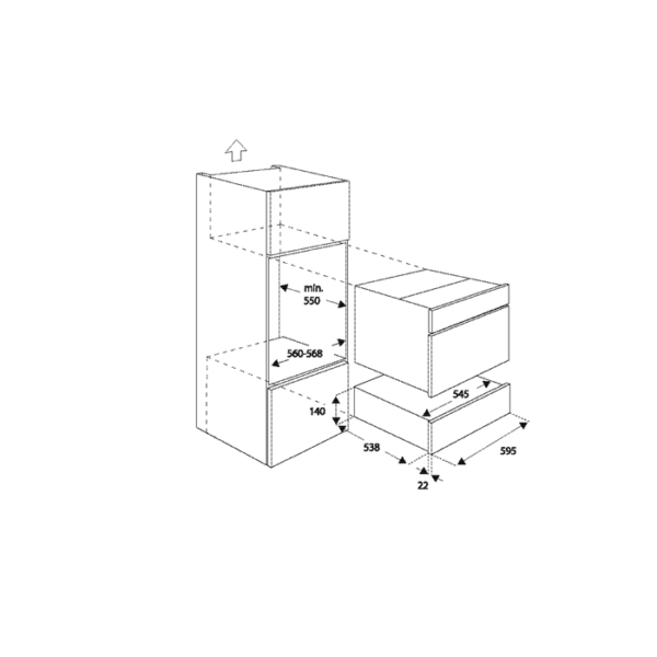 BERTAZZONI - 60 x 15cm Warming Drawer - Image 4