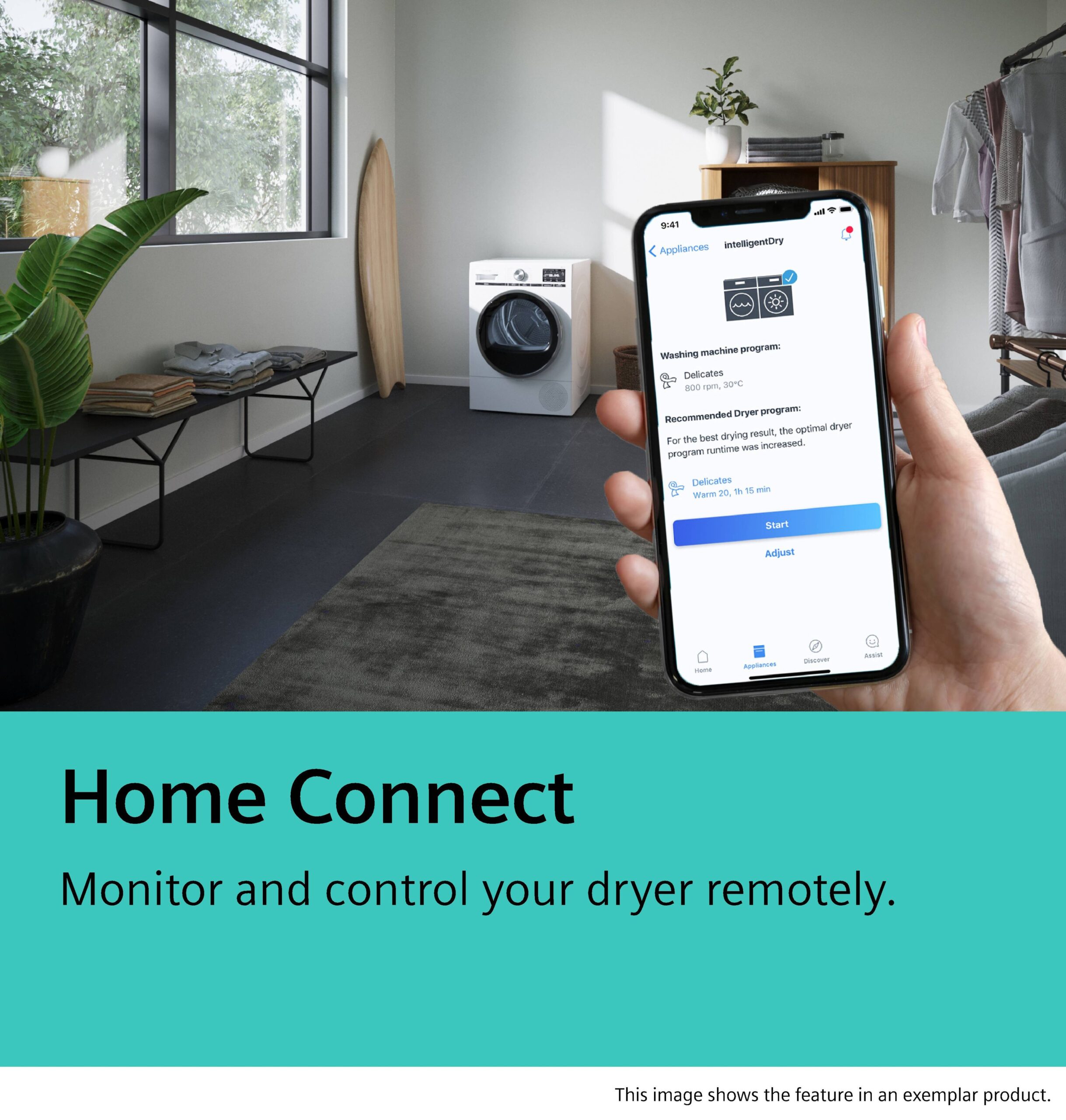 SIEMENS iQ500 HEAT PUMP TUMBLE DRYER, 9kg - White - Image 6